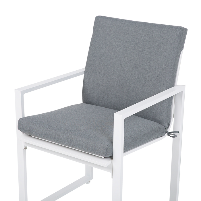 Beliani - PANCOLE - Tuinstoel set van 2 - Grijs - Polyester