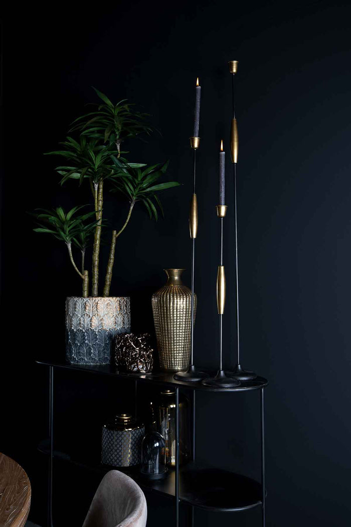 PTMD Stacey Kandelaar Smal - H125 x Ø14,5 cm - Metaal - Goud