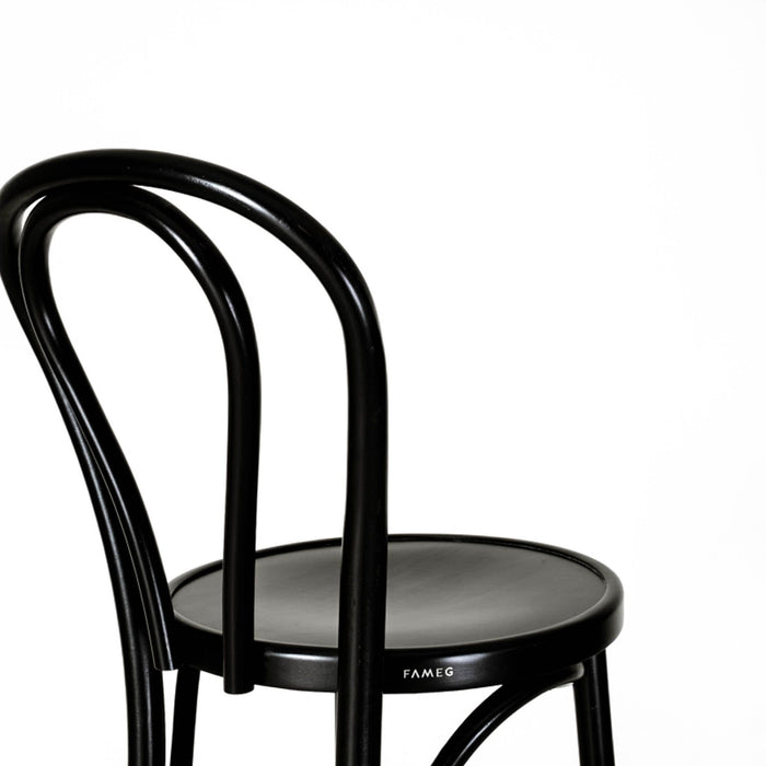 Fameg Vienna Thonet No. 18 houten barkruk zwart gebeitst - 75 cm