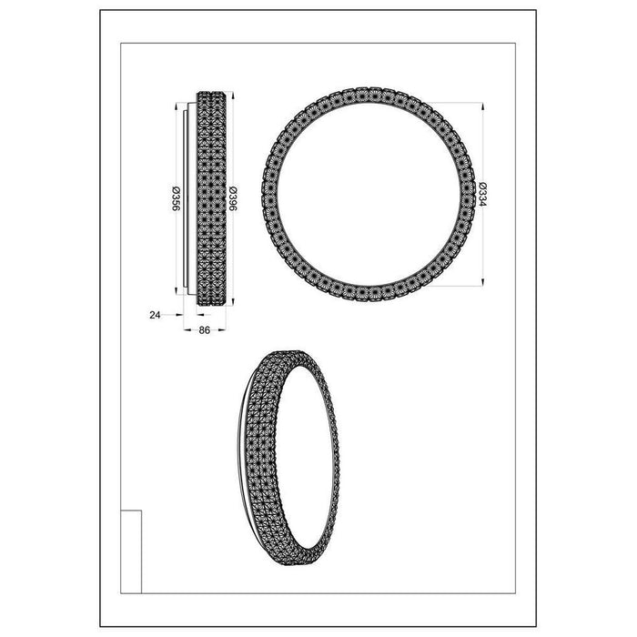 Reality Pegasus Plafonnière 1X SMD LED 24W Dimbaar Wit