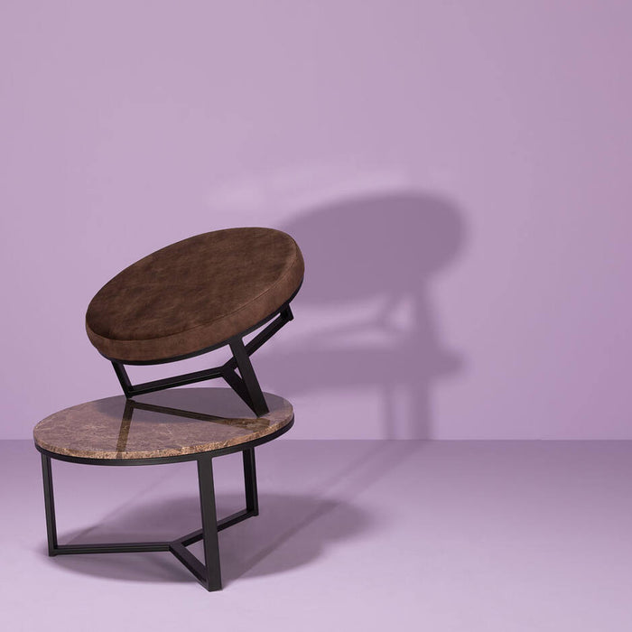 Goossens Salontafel Enza in Velvet coffee 81