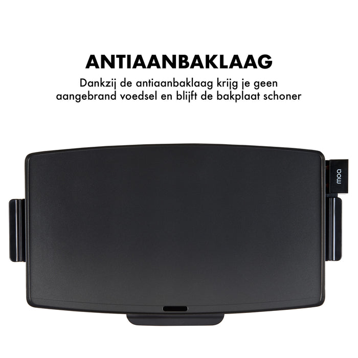 MOA Tafelgrill - Elektrische Bakplaat - Grill - 68 x 36 cm -