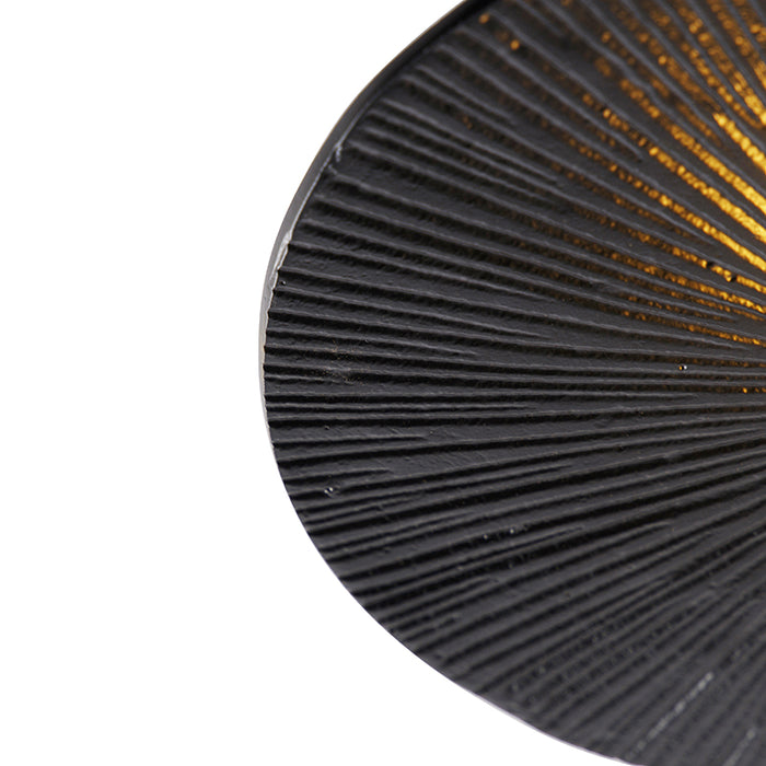 QAZQA Oosterse plafondlamp zwart rond - Konge