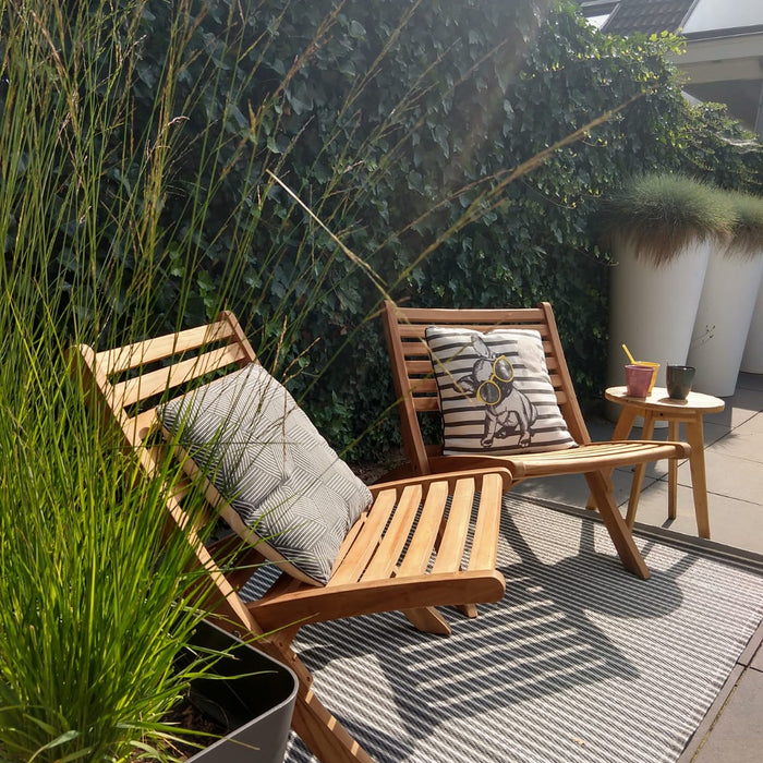 MaximaVida groot plastic kleed Capri 270 x 180 cm grijs wit