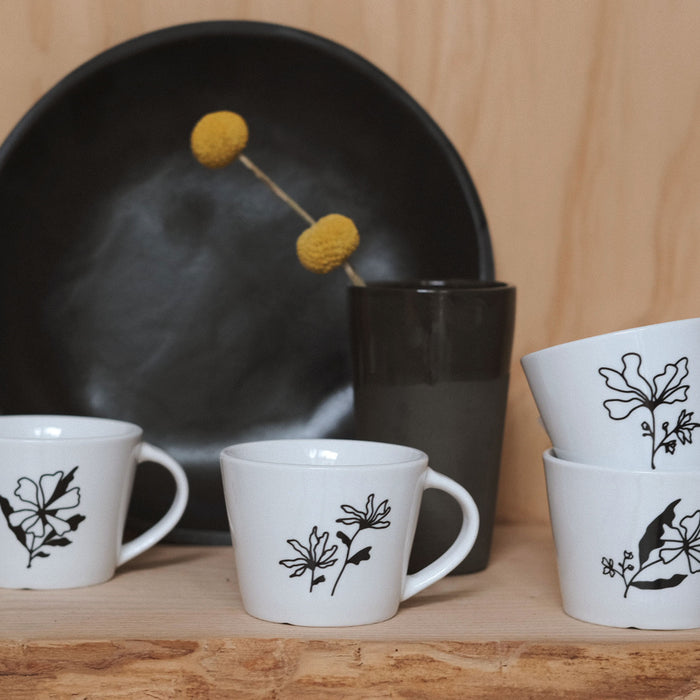 Bord aan Tafel Bloemen gebaksbordjes Ø 17 cm - Set van 4