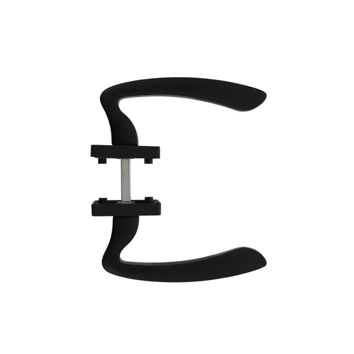 Intersteel Deurkruk Zeus op vierkant rozet mat zwart