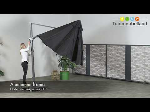 Garden Impressions Hawaii Zweefparasol Ø350 cm grijs - licht grijs