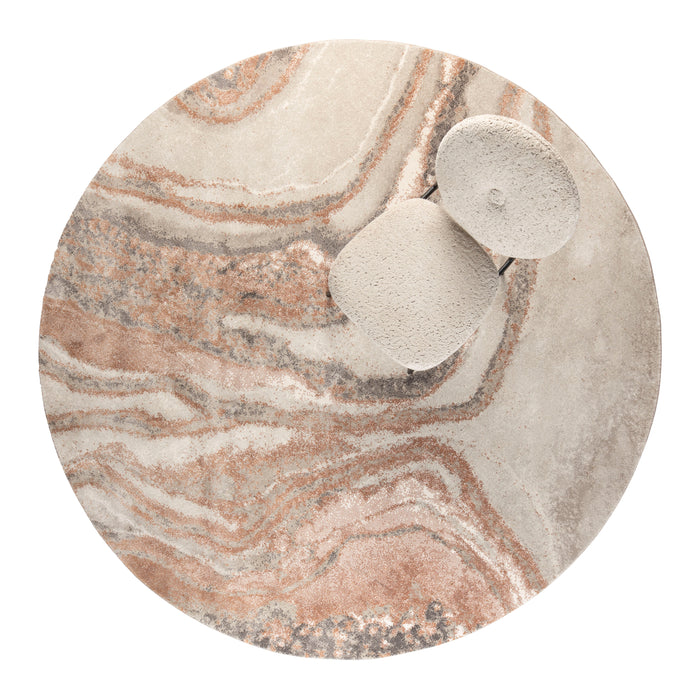 Zuiver Solar Vloerkleed Ø 200 cm - Terra/Grijs