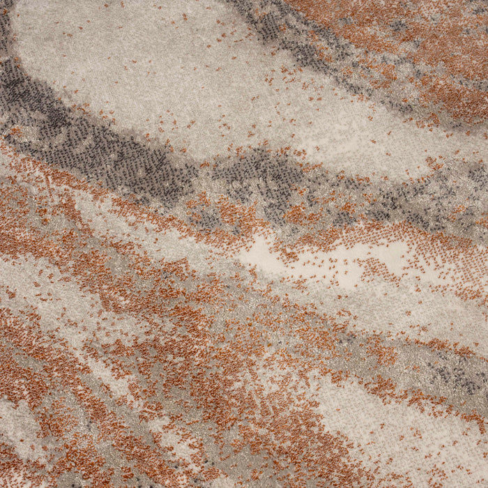 Zuiver Solar Vloerkleed Ø 200 cm - Terra/Grijs