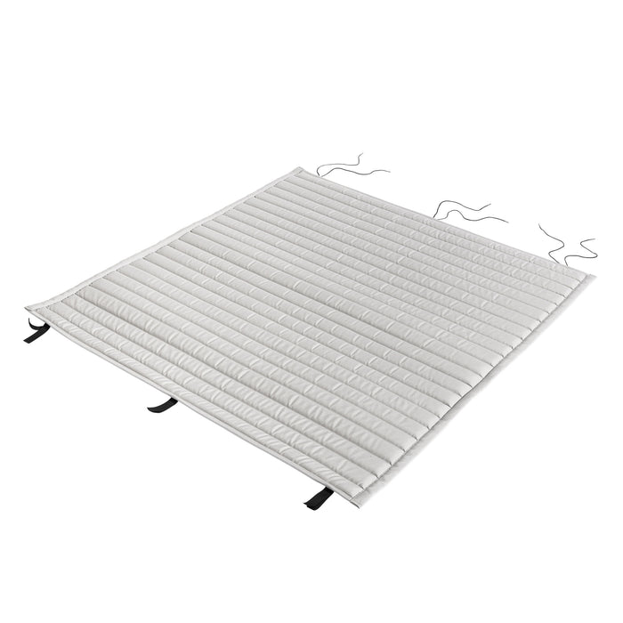 HAY Palissade Quilted Kussen voor 2,5-zits Tuinbank - Sky Grey