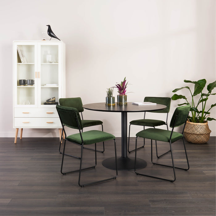 by fonQ basic Slim Eetkamerstoel - Donkergroen