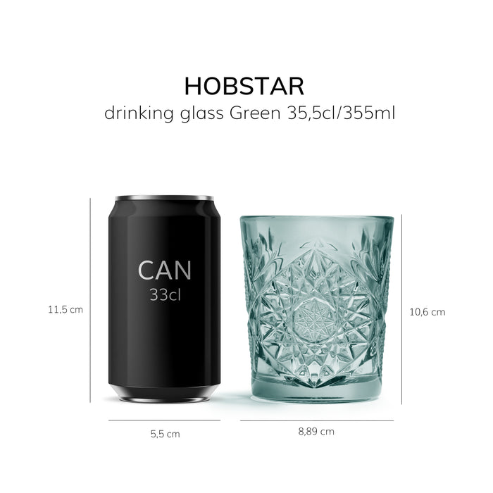 Libbey Drinkglas Hobstar Groen 0,35 L - 6 st.
