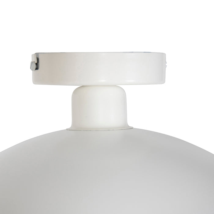 QAZQA Industriële plafondlamp wit met goud 35 cm - Magna