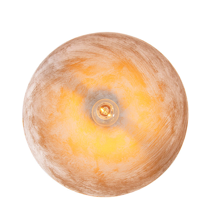 QAZQA Industriële plafondlamp wit met goud 35 cm - Magna