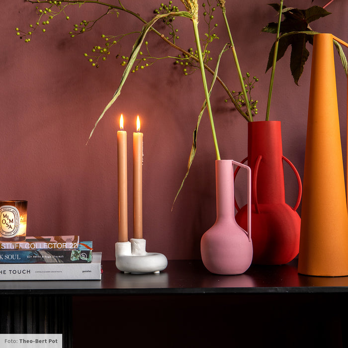 vtwonen Ecomix Kandelaar - Egg White H 12 cm