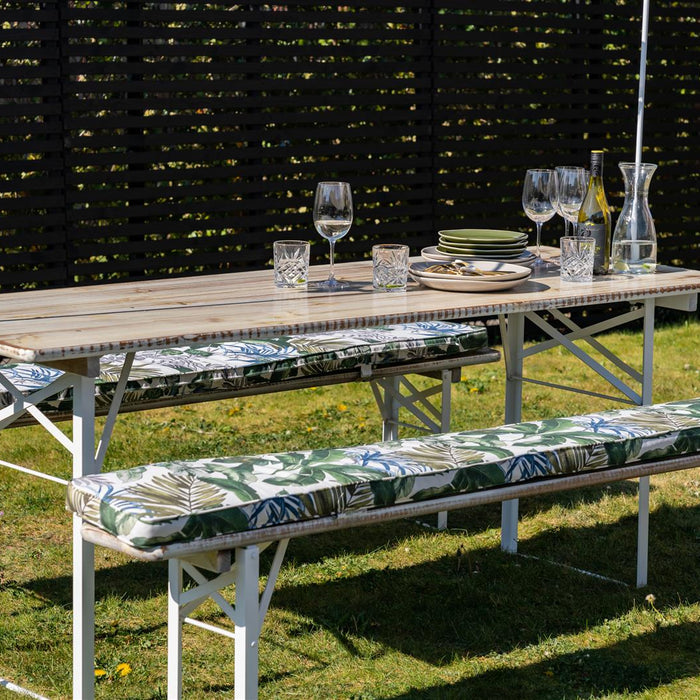 Inklapbare picknickset Berlijn 200 cm whitewash