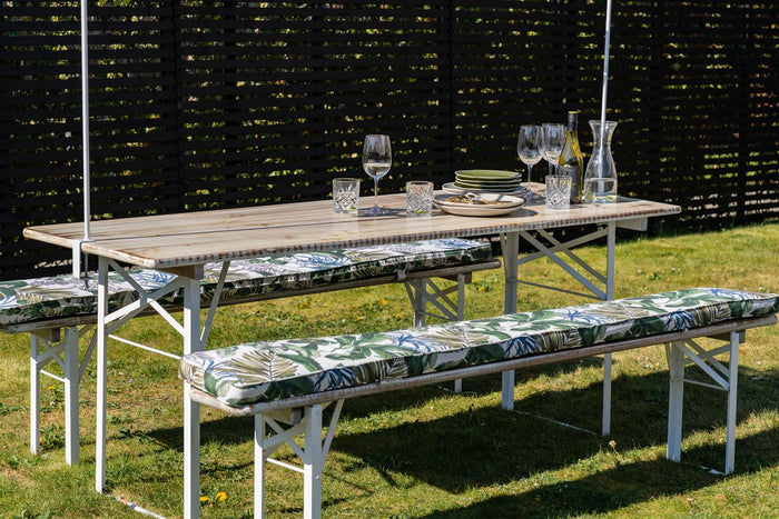 Inklapbare picknickset Berlijn 200 cm whitewash