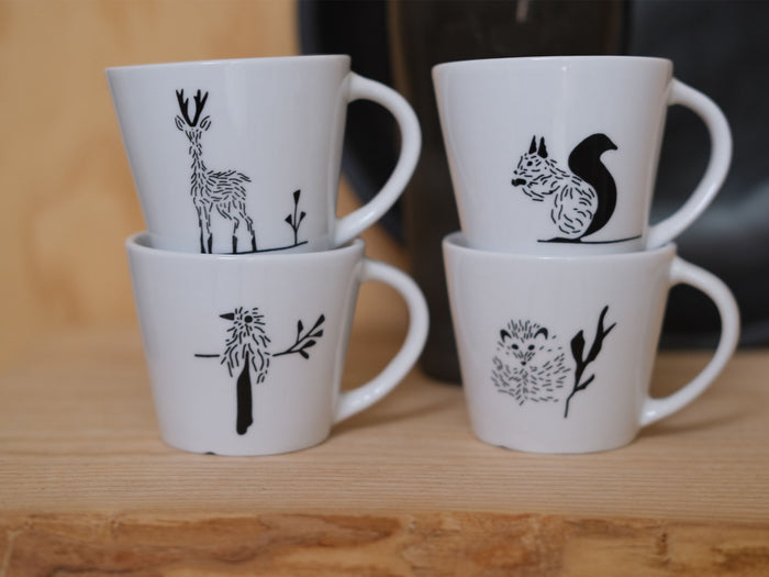 Bord aan Tafel Dieren gebaksbordjes Ø 17 cm - Set van 4