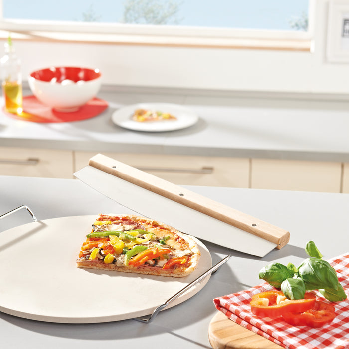 Leifheit Pizzasteen met Wiegemes