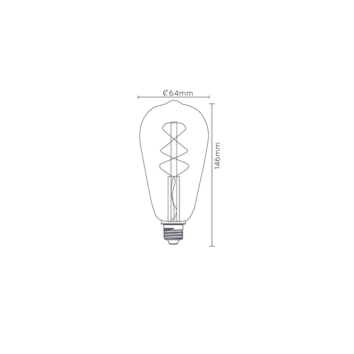 Lucide ST64 TWILIGHT SENSOR Filament lamp - Amber