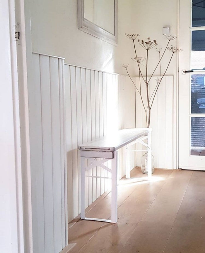 Inklapbare picknickbank Berlijn 200cm whitewash