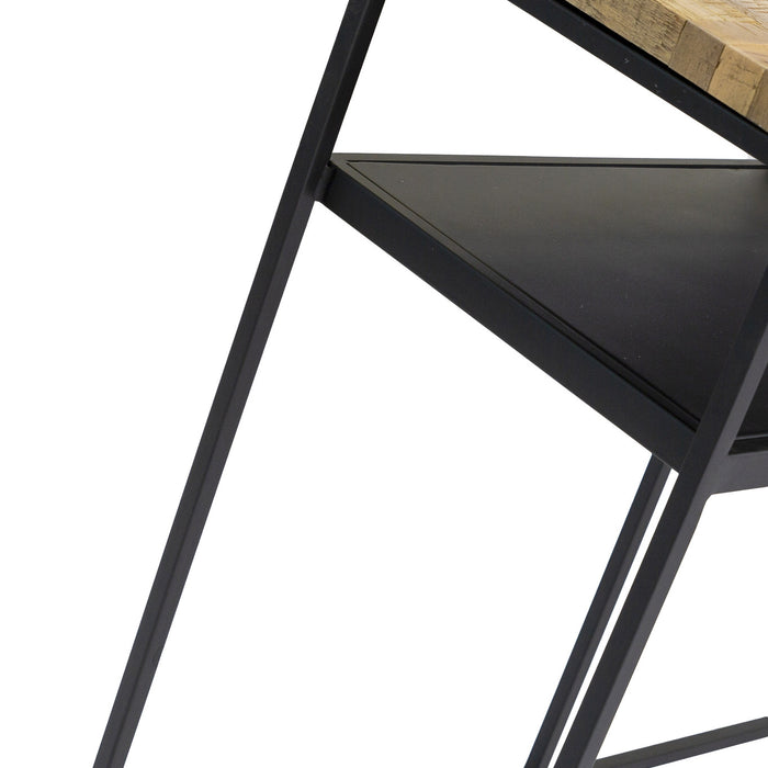 Duverger® Checked - Sidetable - greywash grijs - geblokt parket - zwar