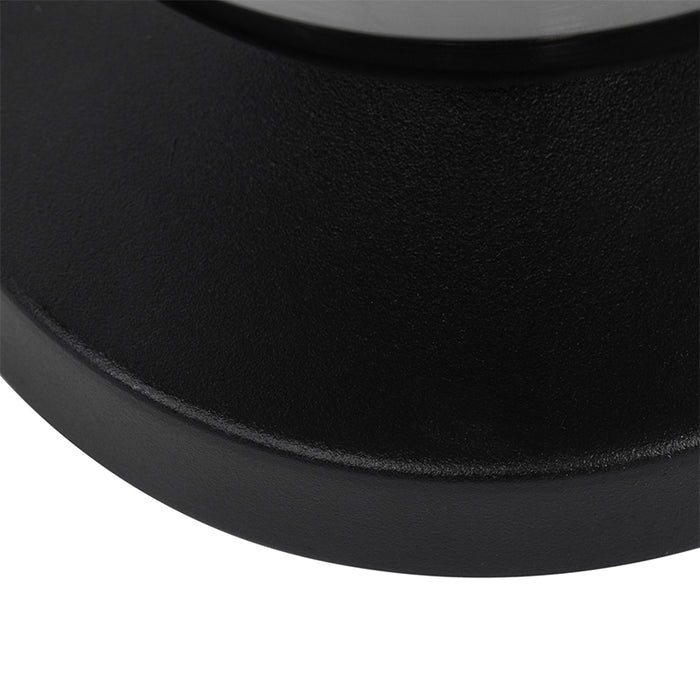 QAZQA Moderne tafellamp zwart met smoke glas - Athens