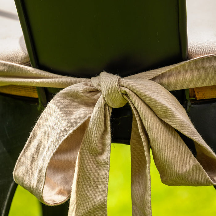 Dutch Decor - JAVA - Stoelkussen 40x40 cm - met lint - Tobacco Brown -