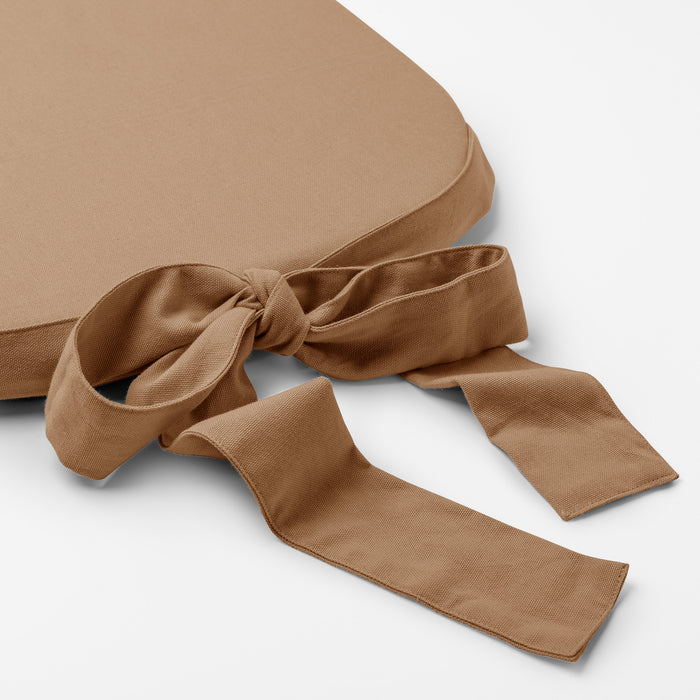 Dutch Decor - JAVA - Stoelkussen 40x40 cm - met lint - Tobacco Brown -