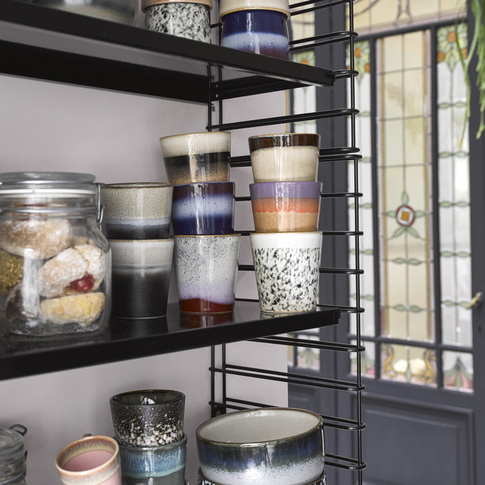 HKliving 70's Ceramics Espressokopje 0,1 L - Set van 4 - Polaris