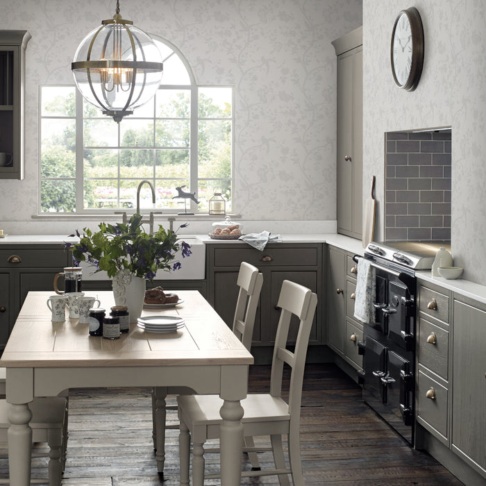 Laura Ashley Oriental Garden Behang - Bloemen - 10mx52cm - Wit