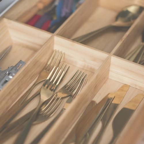 Orange85 Bestekbak Besteklade 6 vakken 43x30x5x5 cm Bamboe