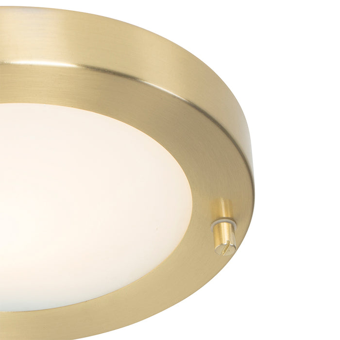 QAZQA Moderne plafonnière goud 18 cm IP44 - Yuma