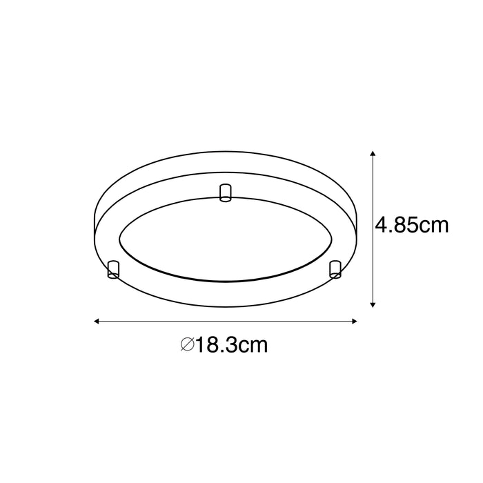 QAZQA Moderne plafonnière goud 18 cm IP44 - Yuma