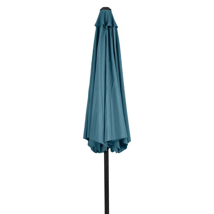 Hioshop Felix parasol met slinger en kantelfunctie Ø 3 m, blauw.