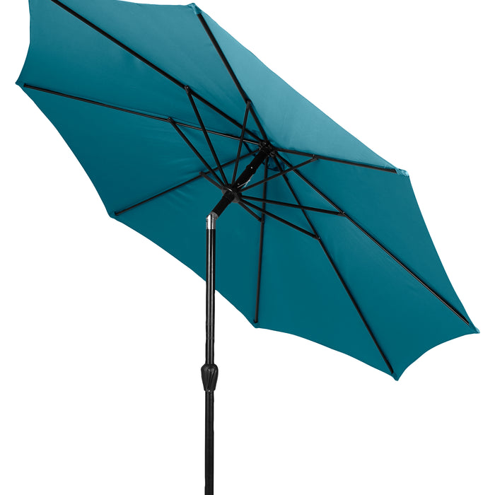 Hioshop Felix parasol met slinger en kantelfunctie Ø 3 m, blauw.