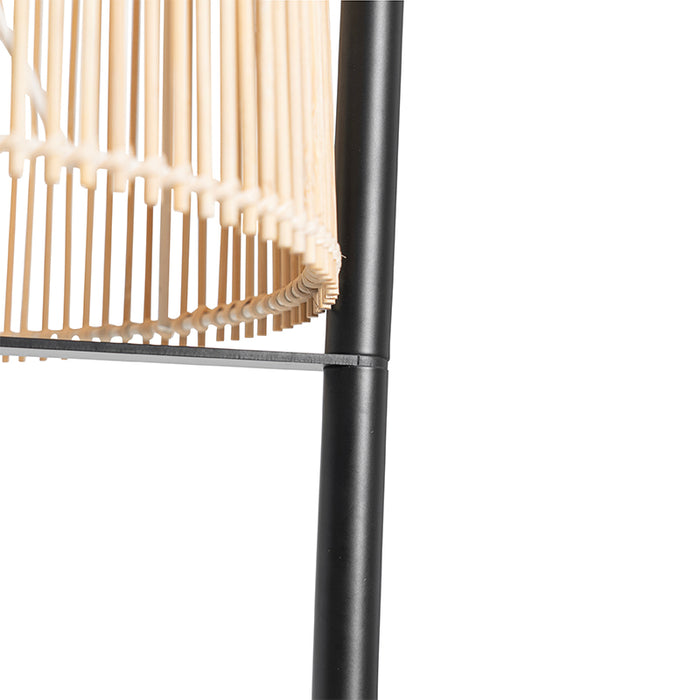 QAZQA Scandinavische vloerlamp bamboe - Natasja