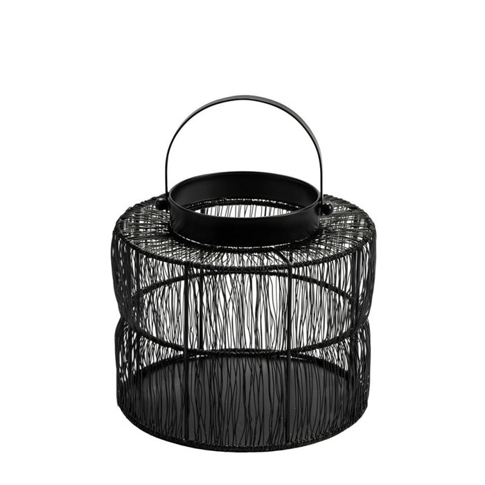 Sweet Living - Zwarte Lantaarn Nina - Ø25xH20 cm
