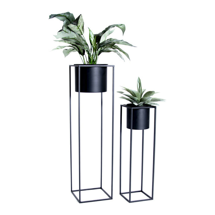 Lifa Living Violet Plantenbak Zwart - set van 2