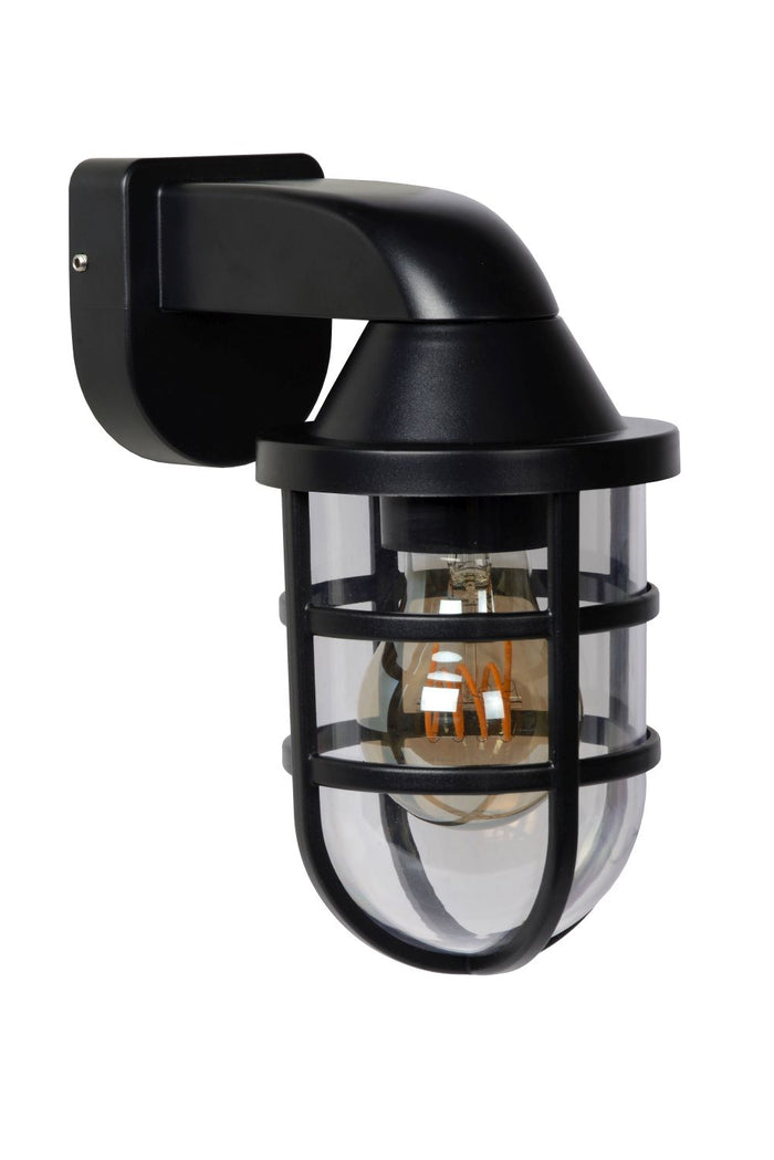 Lucide LEWIS Wandlamp 1xE27 - Zwart