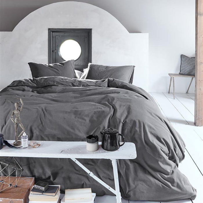 vtwonen Natural Stone Dekbedovertrek 240 x 200/220 cm - Antraciet