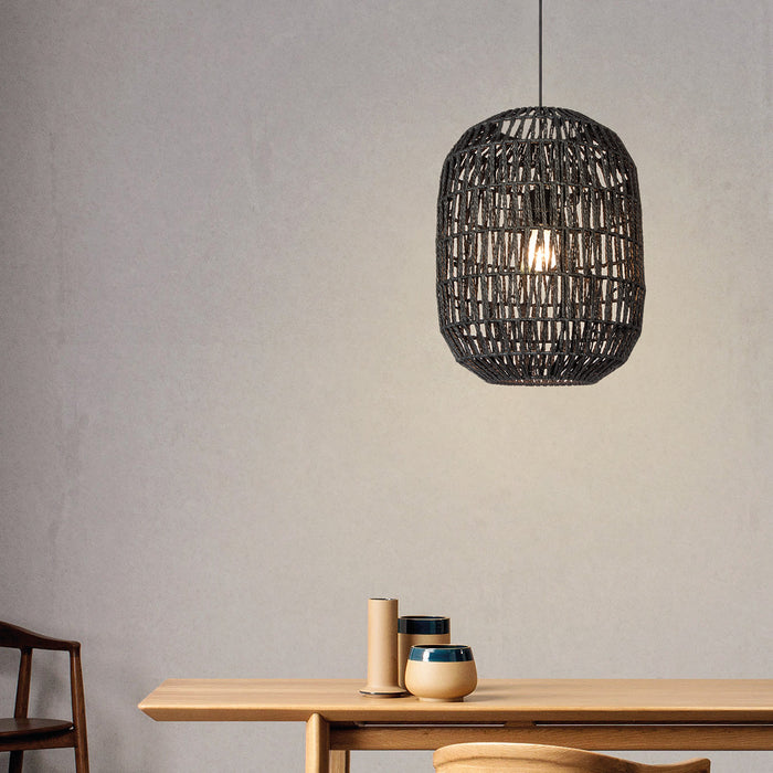 Home sweet home Rope Hanglamp - Zwart