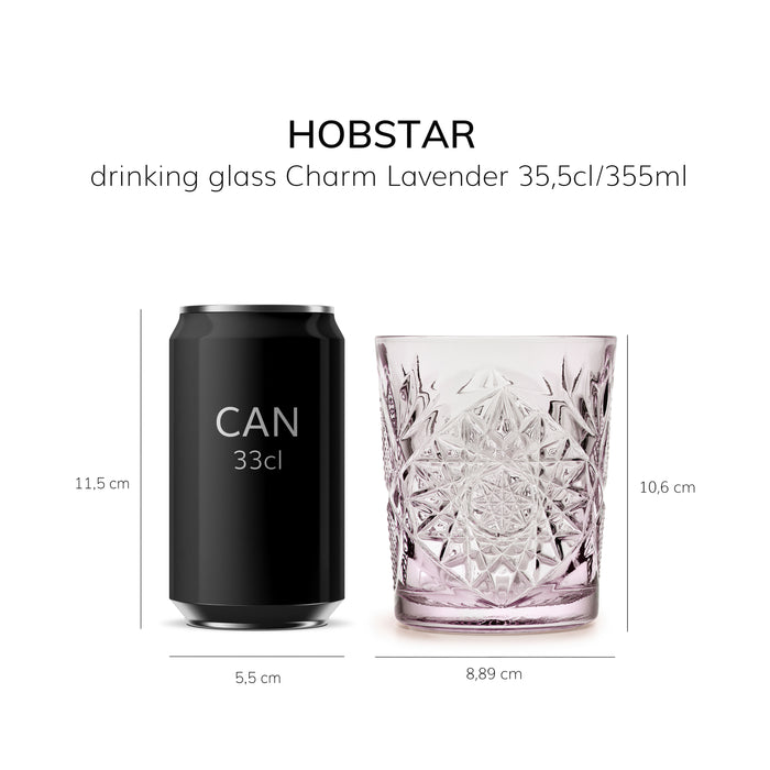 Libbey Drinkglas Hobstar Charm Lavender 0,35 L - 6 st.