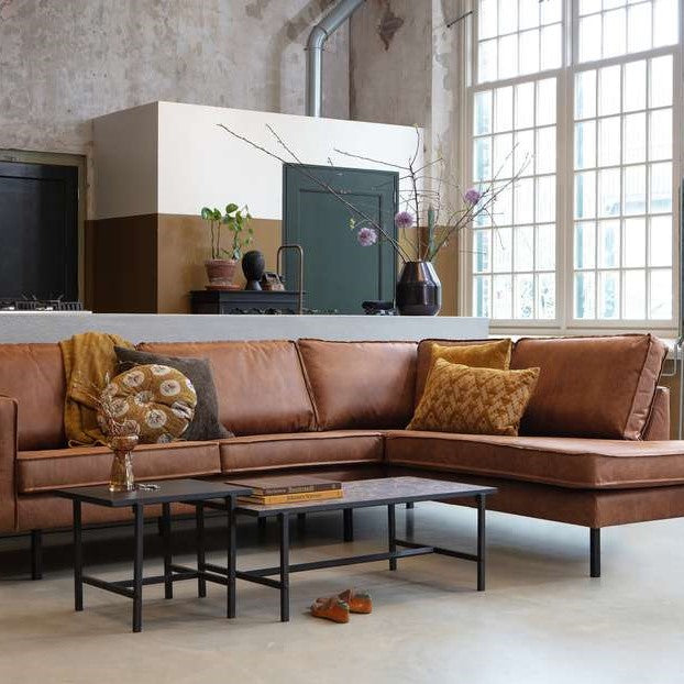 WOOOD Rodeo Chaise Longue Rechts - Eco-leder - Cognac