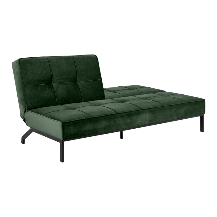 by fonQ basic Sabine Slaapbank - Fluweel - Donkergroen