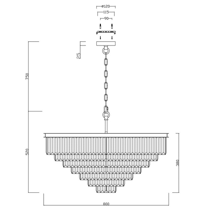 Maytoni - Hanglamp Revero Messing Ø 80 cm .