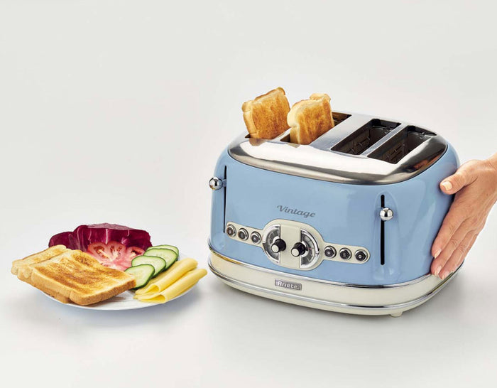 Ariete Broodrooster 4 sneetjes Vintage 1600 W blauw