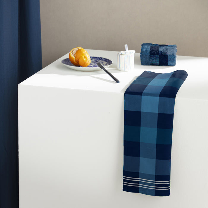 DDDDD 2x theedoek + 2x keukendoek Feller - Blauw