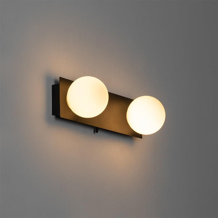 QAZQA Wandlamp cederic - Zwart - Modern - L 280mm