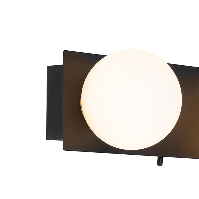 QAZQA Wandlamp cederic - Zwart - Modern - L 280mm